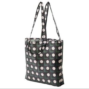 2X IKEA SKYNKE Shopping Bag, Black/Beige Dot Pattern, 17¾×14¼‎ (805.345.98) NEW